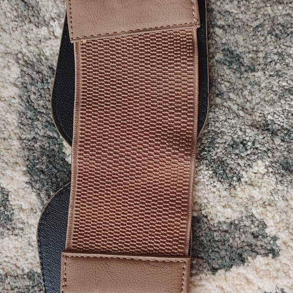 Faux Leather Braided Stretch Belt Women's Small Medium - Picture 6 of 16